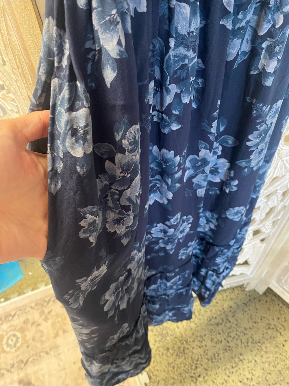 Hollister Floral Bow Tie Back Slit Side Dress - Picture 4 of 7